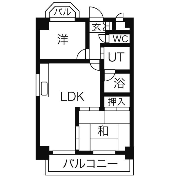 リヴァーサイド植田 101 間取図
