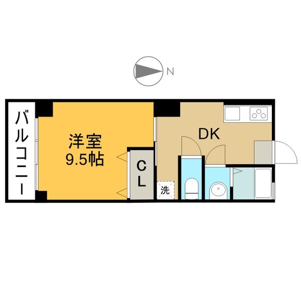 紅屋ビル 202の間取り図