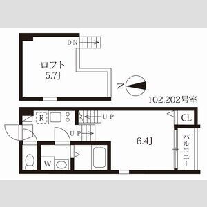 ハーモニーテラス姫宮町 202【初期安CP】 間取図