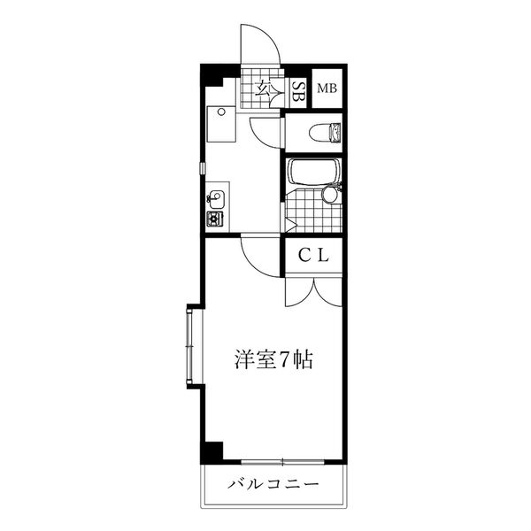 ベルコモンズ池見 2Cの間取り図