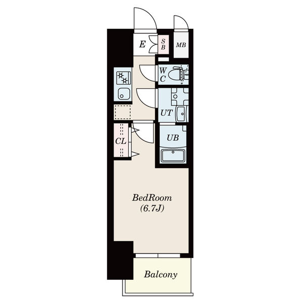 S-RESIDENCE茶屋ヶ坂 1401の間取り図