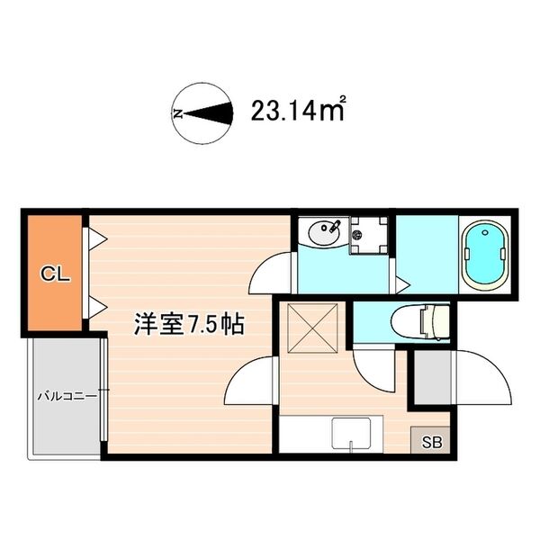 クレフラスト喜多山駅前B棟 103 間取図