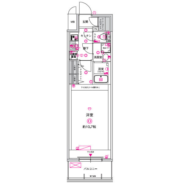 CREST TAPP金山 1102の間取り図