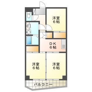 サンヒルズ松和花壇 212の間取り図
