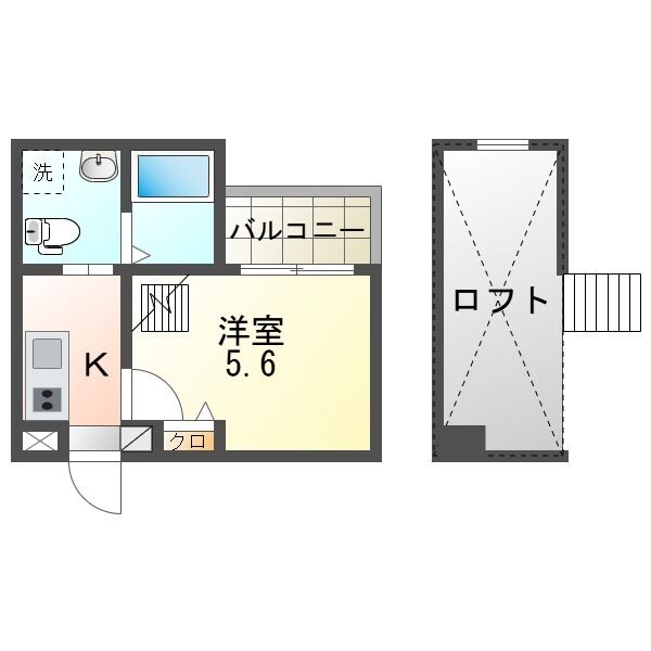 CRASTINE高畑 203の間取り図