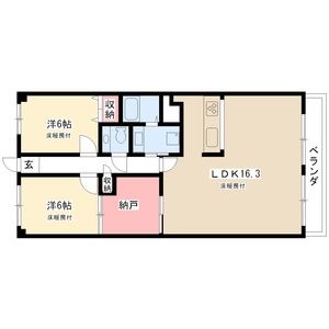 ビラ三秀山中 202 間取図