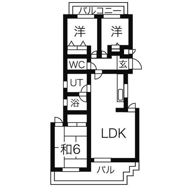 グレイスコート原 301 間取図