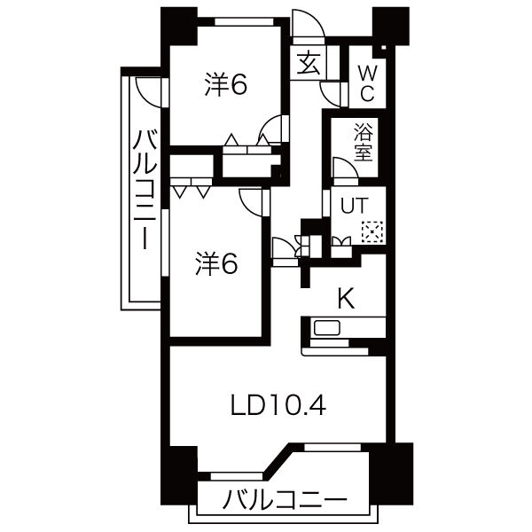 ヴィラエーデル大須 5A 間取図