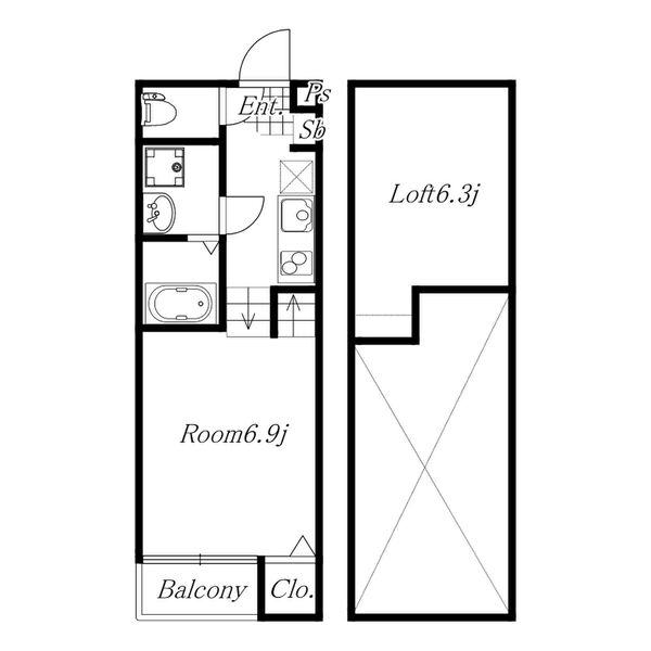 FAMILY STAGE伝馬町 203 間取図