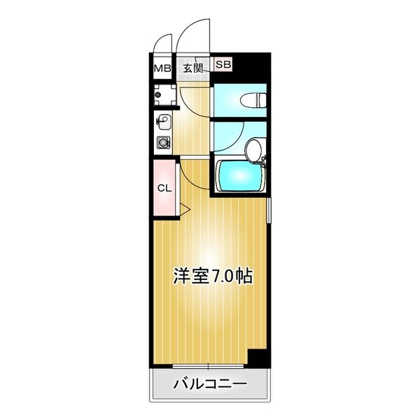 第6ハセビル 801の間取り図
