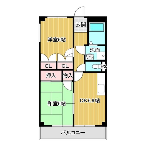 みどりハイム 106 間取図
