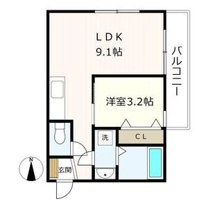 プリシェール中小田井 301 間取図