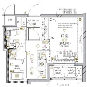 ディアレイシャス金山 905の間取り図