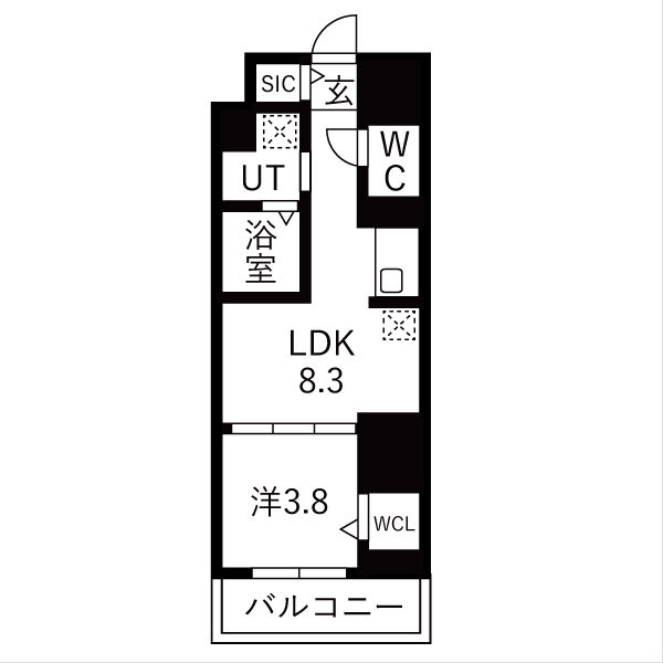 ザ・レジデンスパーク栄 307の間取り図